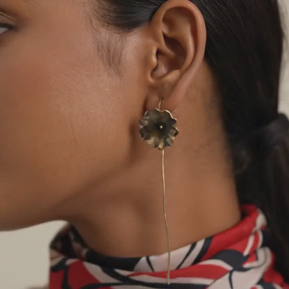 Lotus Leaf Earhooks