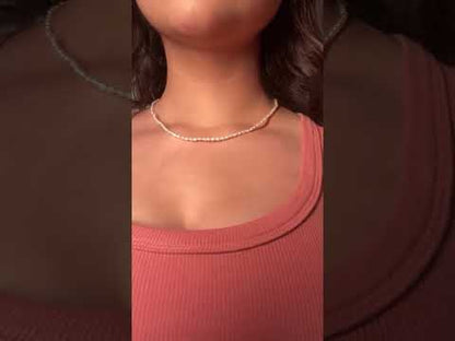 Dainty pearl necklace