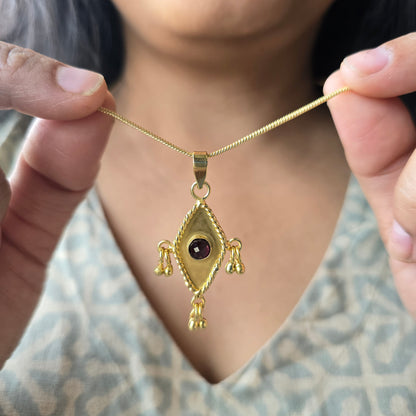 Crimson Facet Pendant