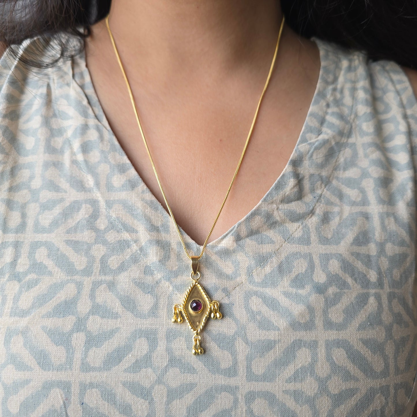 Crimson Facet Pendant
