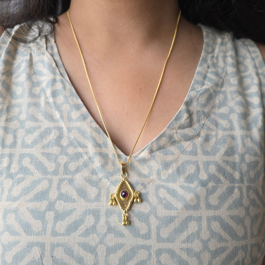 Crimson Facet Pendant
