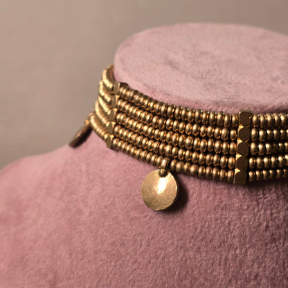 Medallions Brass Charm Choker