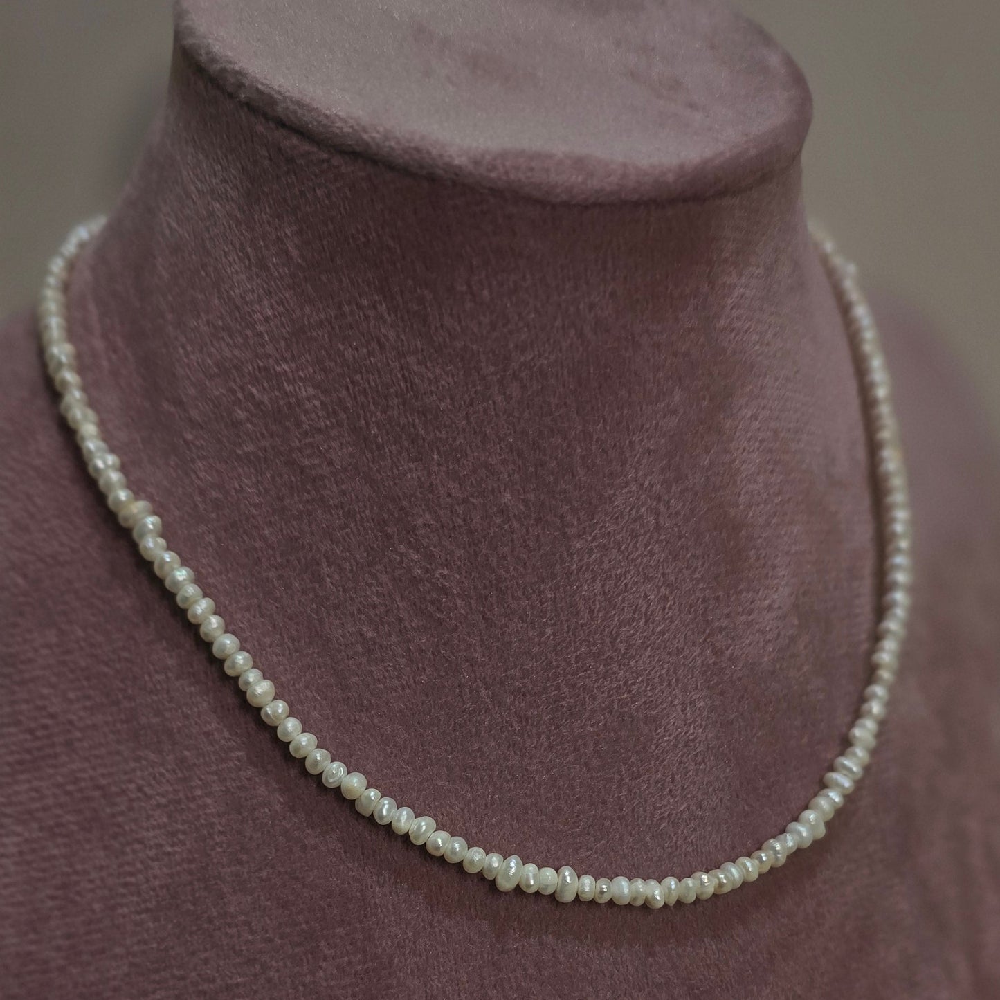 Dainty pearl necklace