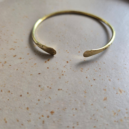 Textured Brass Bangle