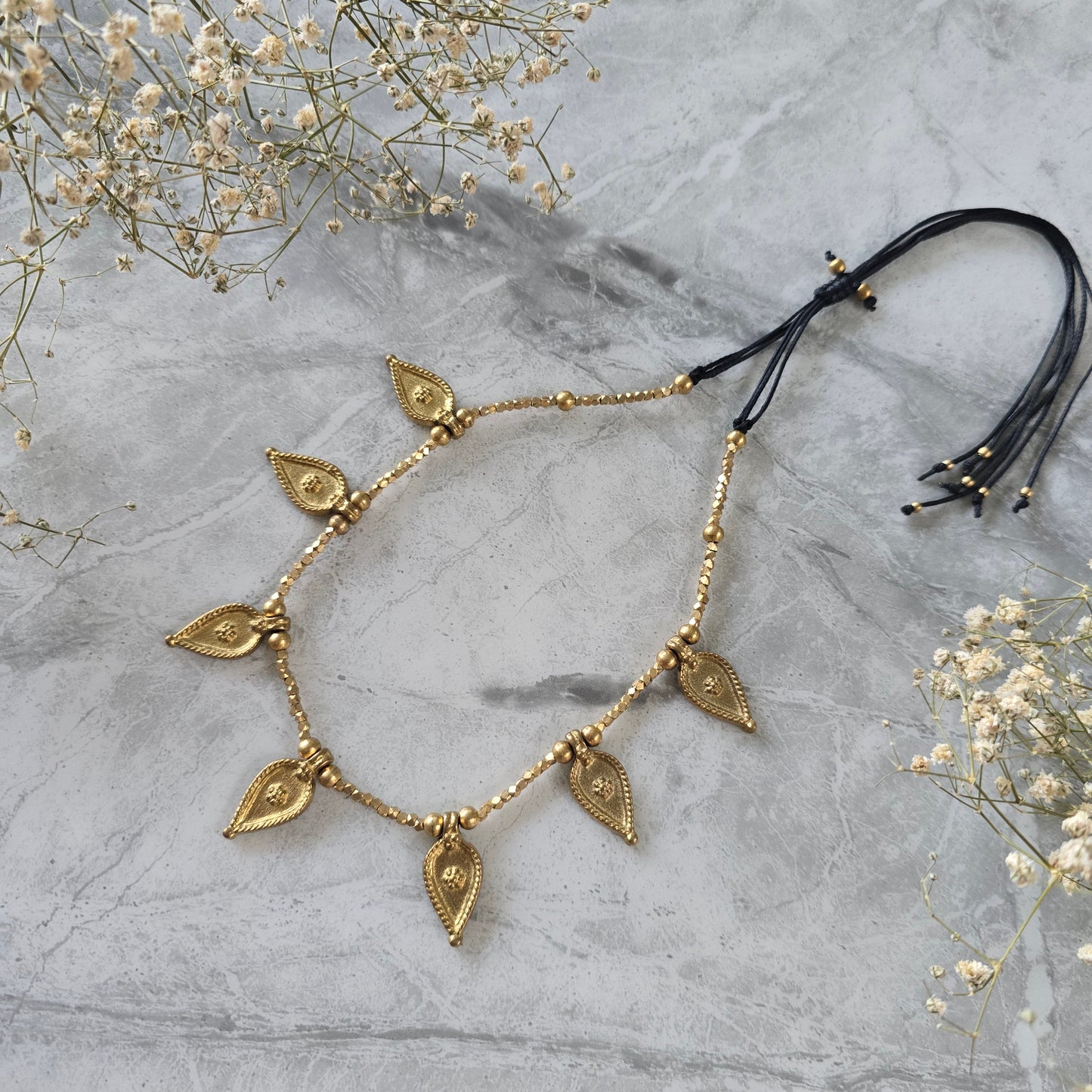 Brass Leaf Choker