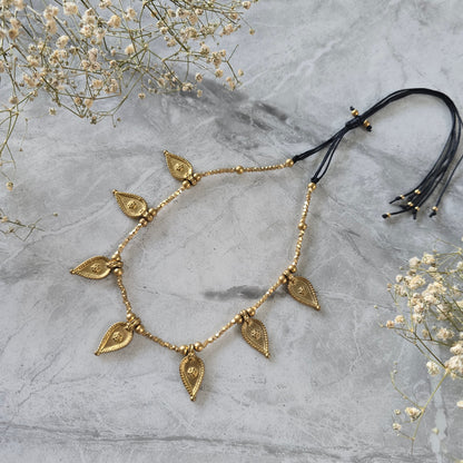 Brass Leaf Choker
