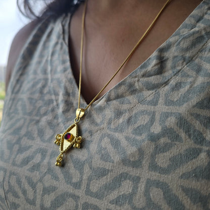 Crimson Facet Pendant