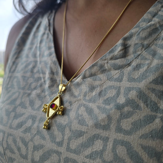 Crimson Facet Pendant