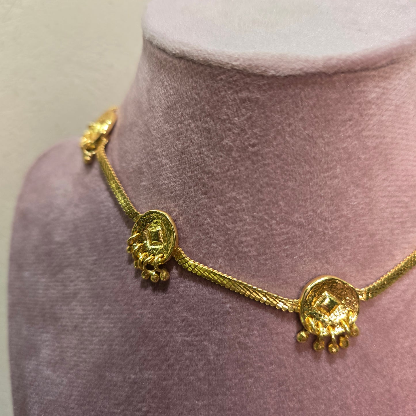 Kavya necklace with ball embellishments - adjustable