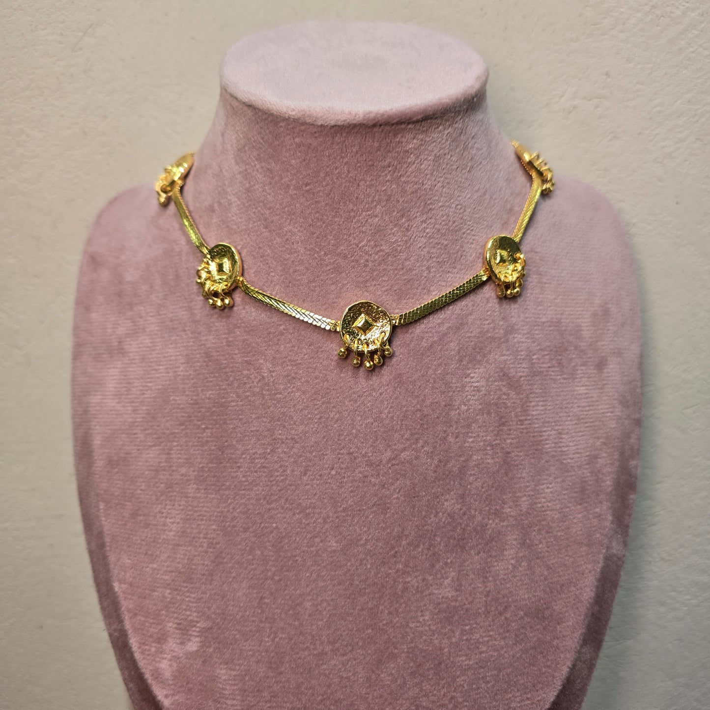 Kavya necklace with ball embellishments - adjustable