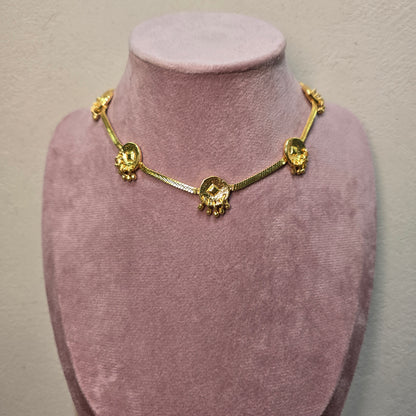 Kavya necklace with ball embellishments - adjustable