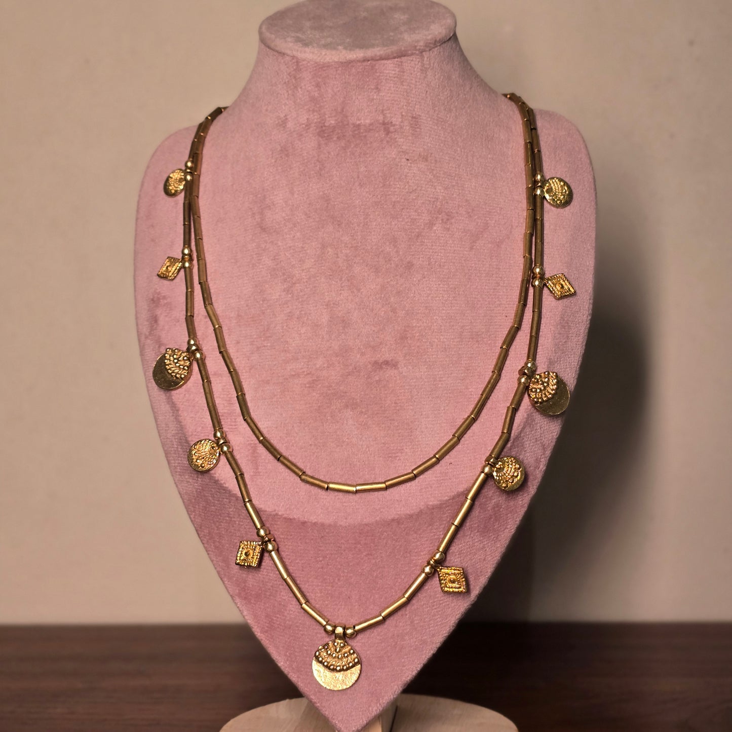 Seraphina brass necklace