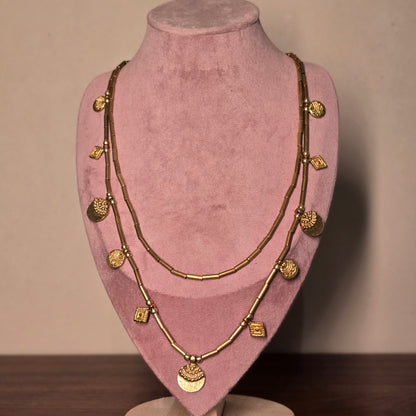 Seraphina brass necklace