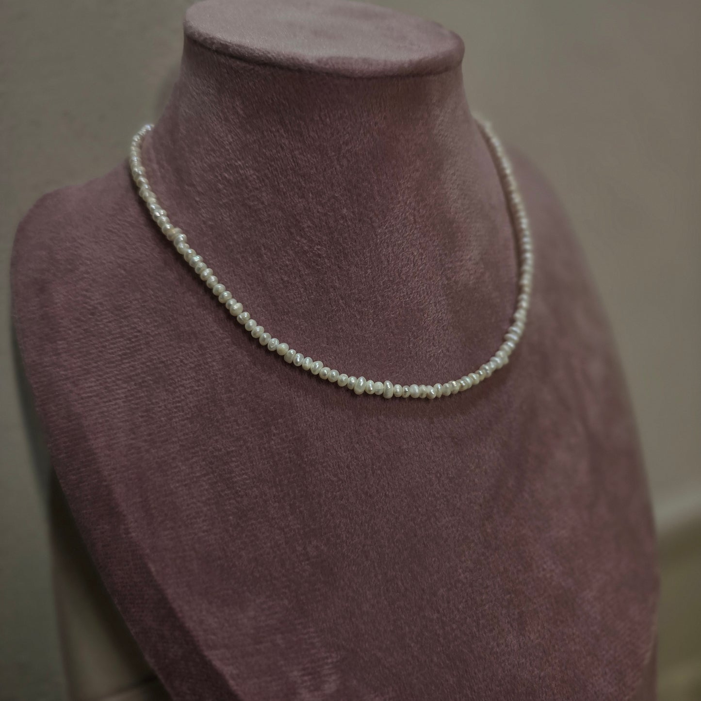 Dainty pearl necklace