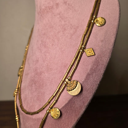 Seraphina brass necklace