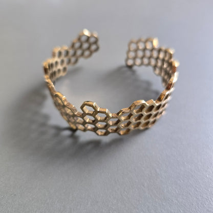 Honeycomb Brass Cuff