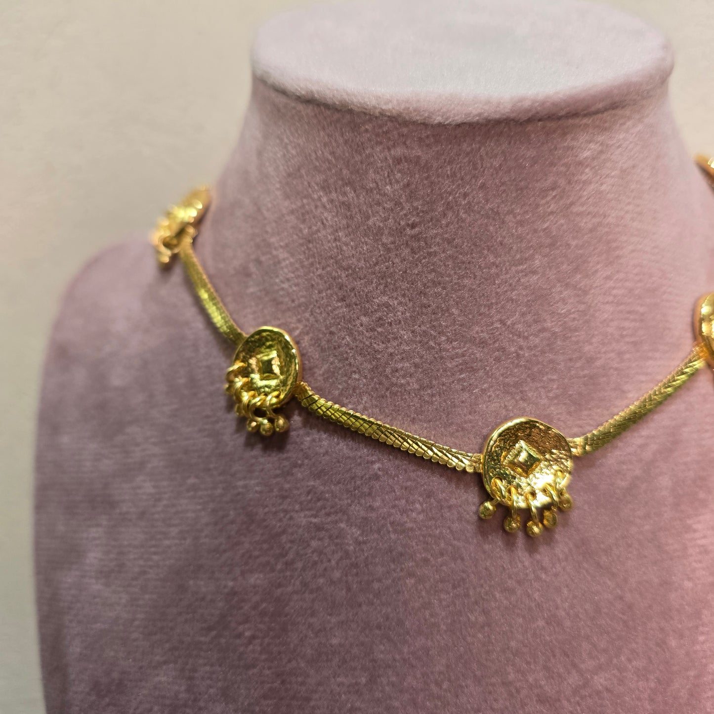 Kavya necklace with ball embellishments - adjustable