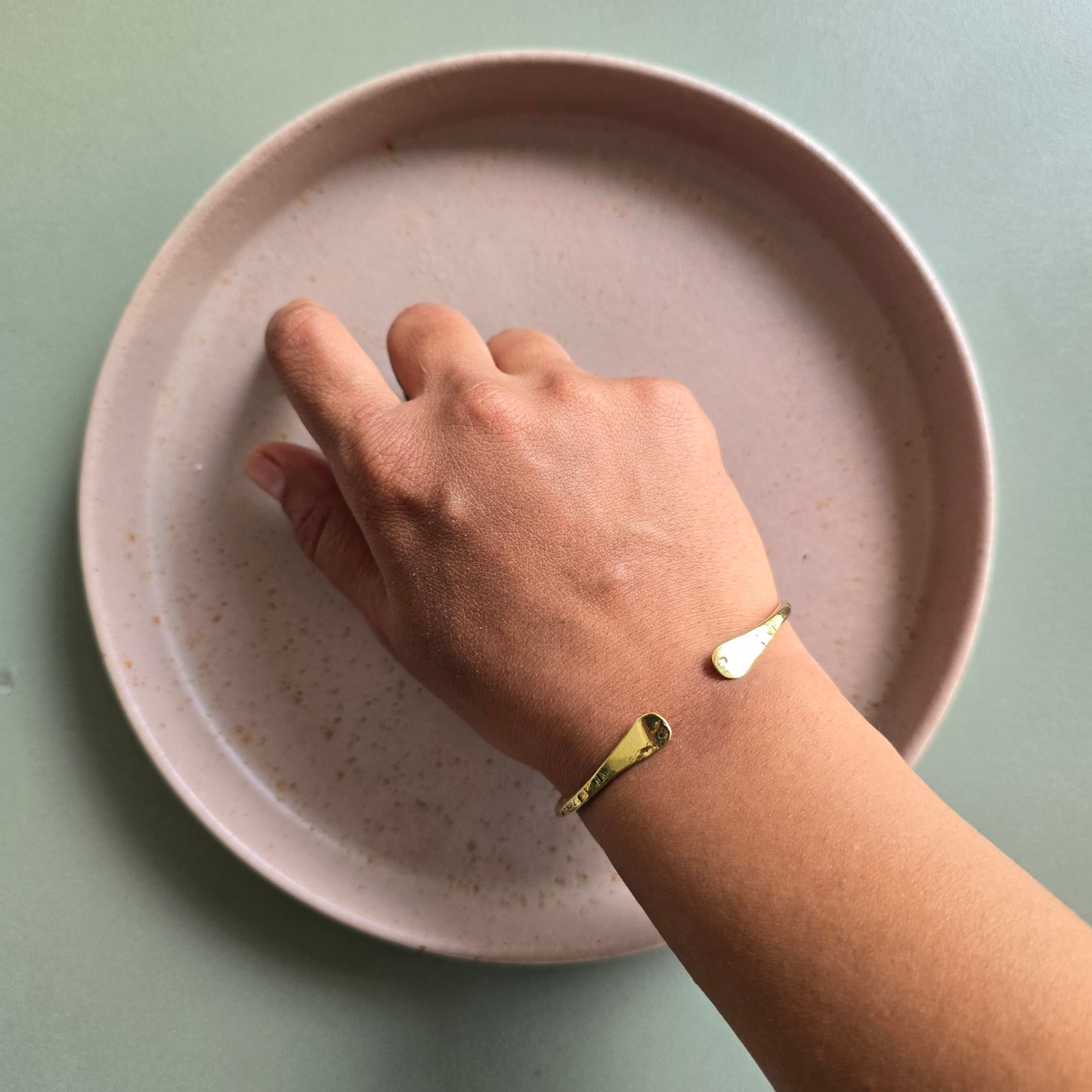 Textured Brass Bangle