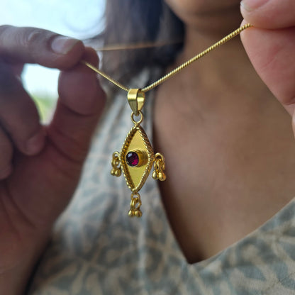 Crimson Facet Pendant