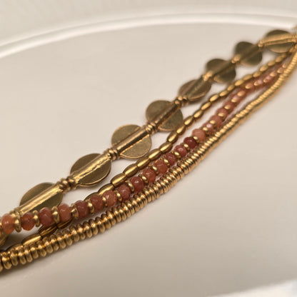 Layered bracelet - Terracotta