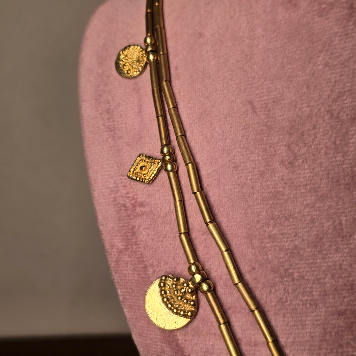 Seraphina brass necklace