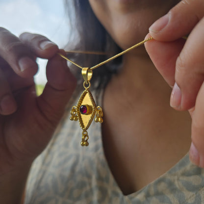 Crimson Facet Pendant
