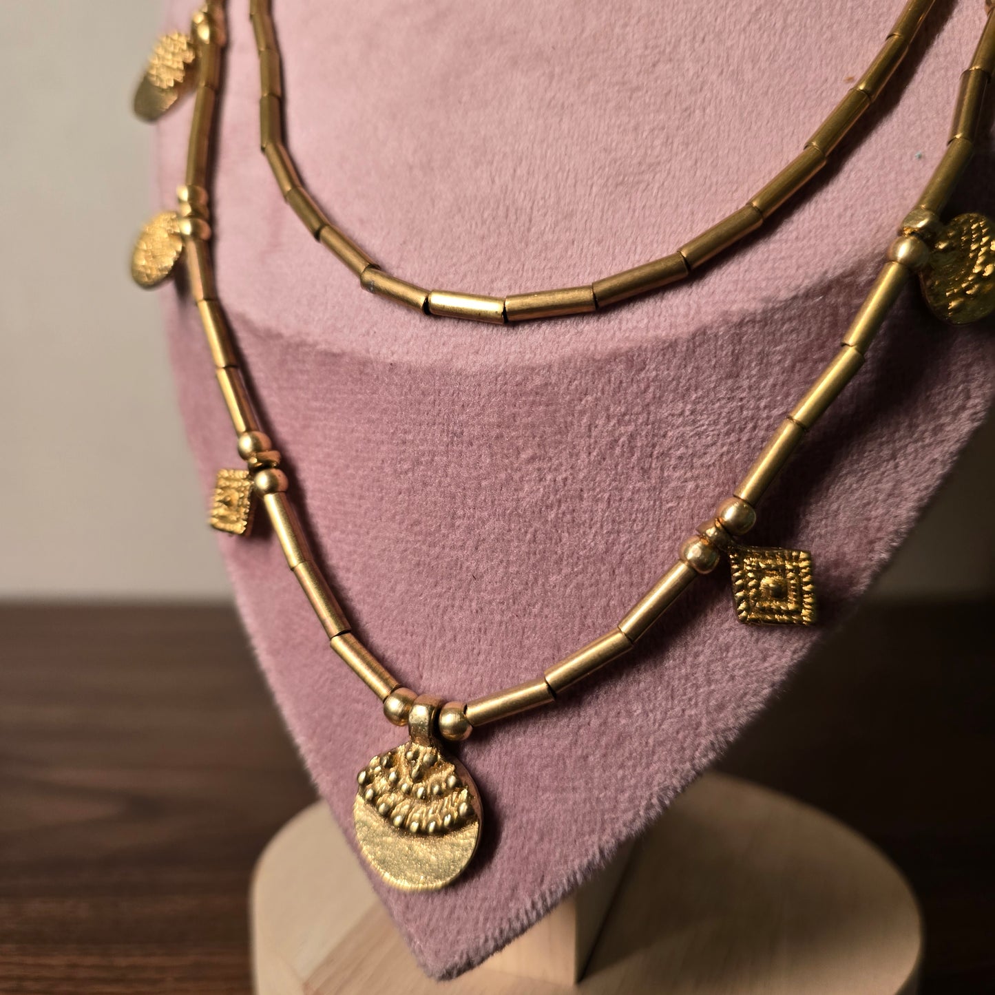 Seraphina brass necklace