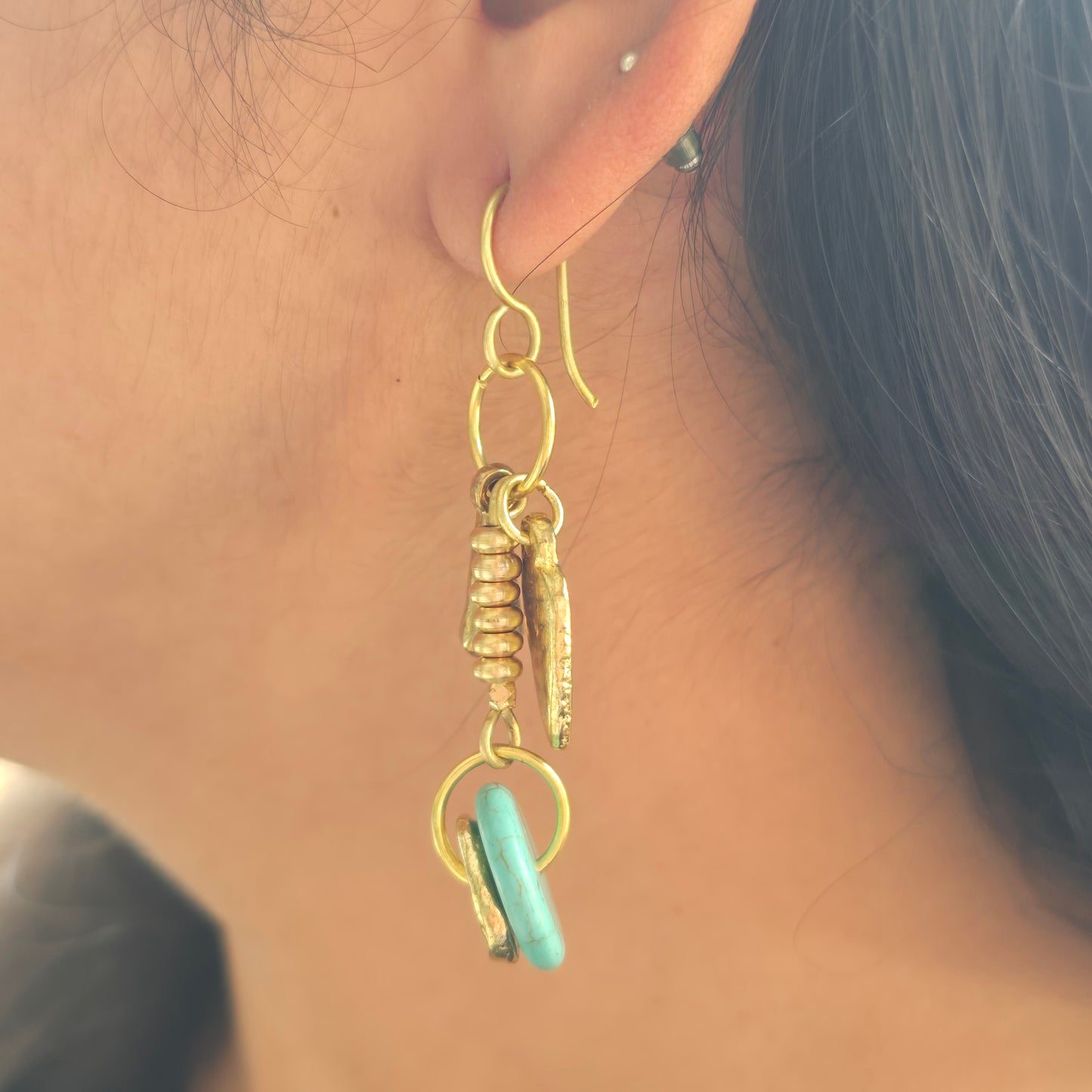 Turquoise Coin Dangler