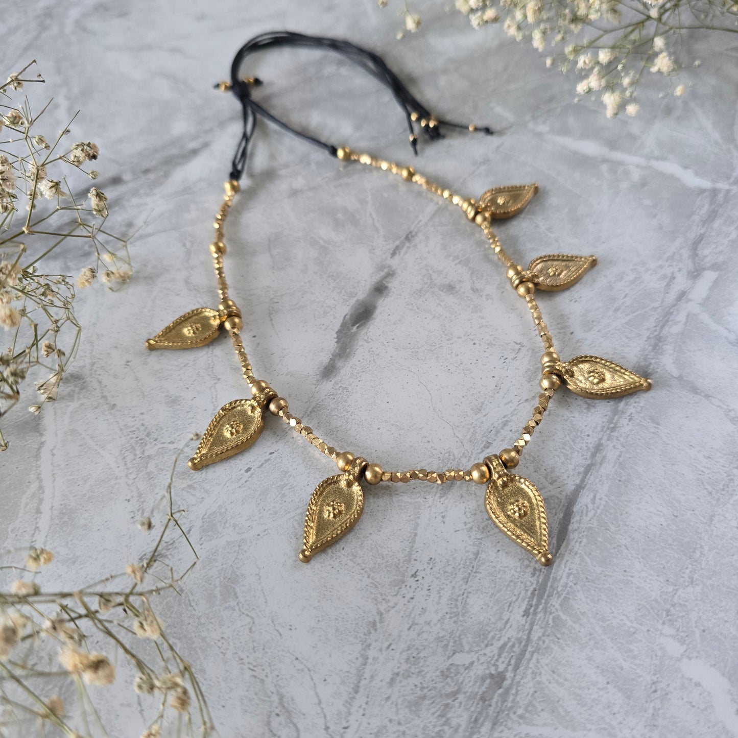 Brass Leaf Choker