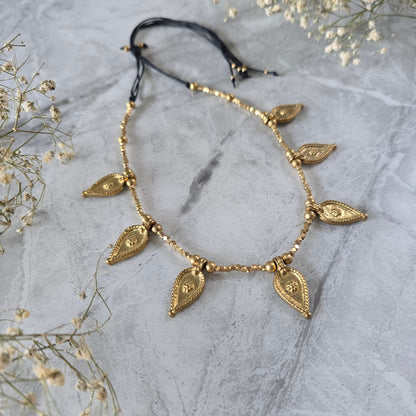 Brass Leaf Choker