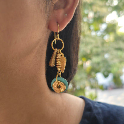 Turquoise Coin Dangler