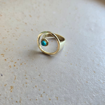 Circle ring - turquoise