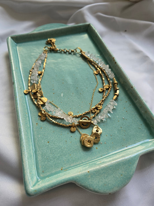 Clear Crystal Layered necklace