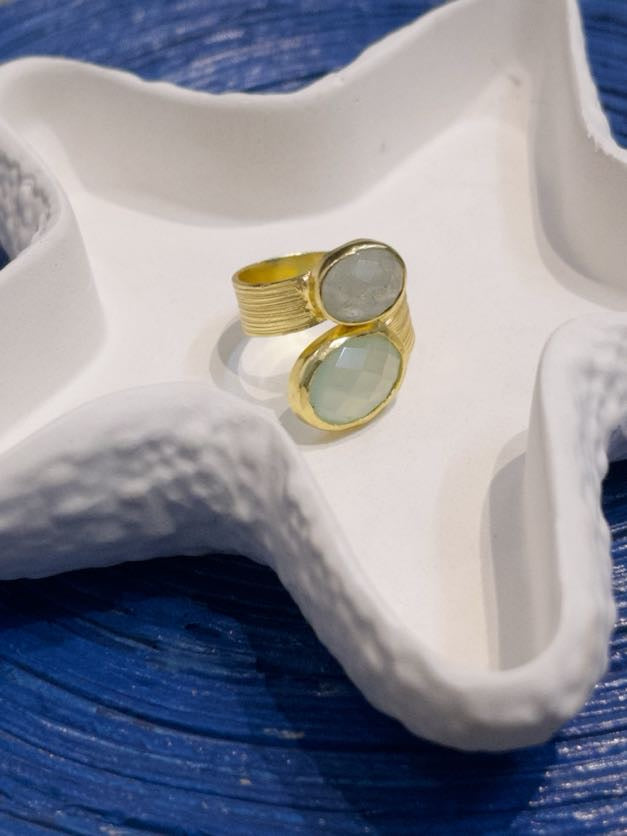 Aqua Glint Ring